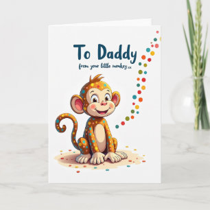 Sweet Fathers Day Primate Art Card