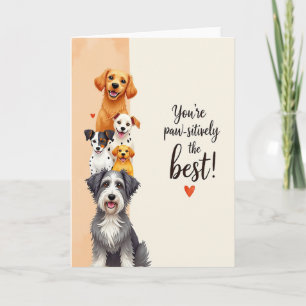 Sweet Fathers Day Pup Stack Card