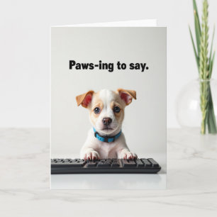 Sweet Fathers Day Puppy Note Card
