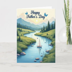 Sweet Fathers Day River View Card