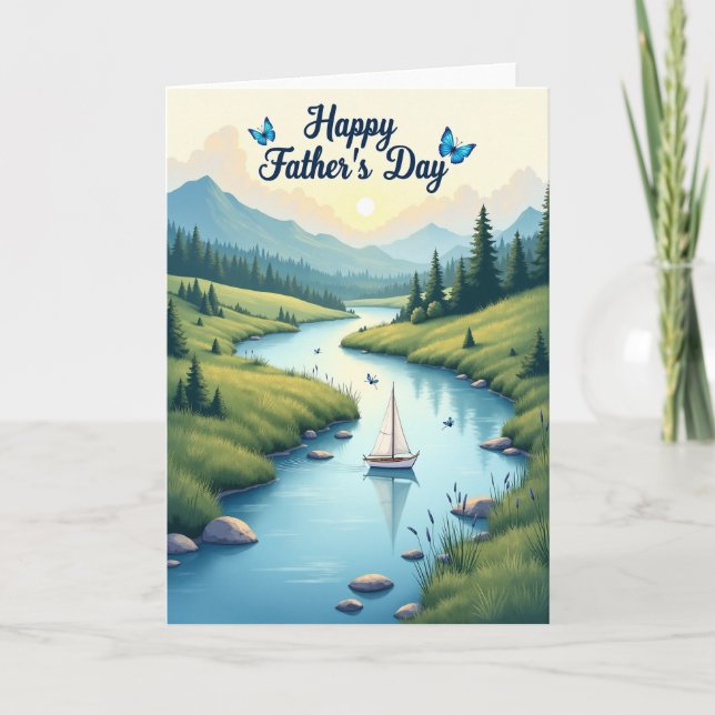 Sweet Fathers Day River View Card (Front)