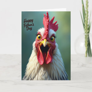Sweet Fathers Day Rooster Card