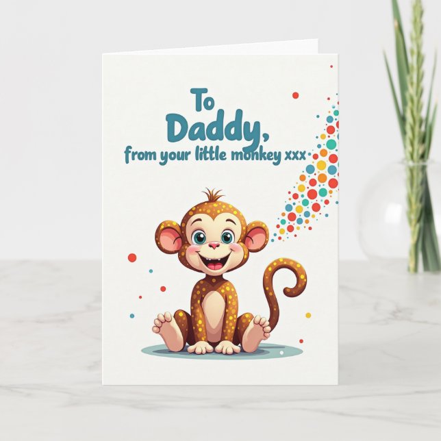 Sweet Fathers Day Simian Card (Front)