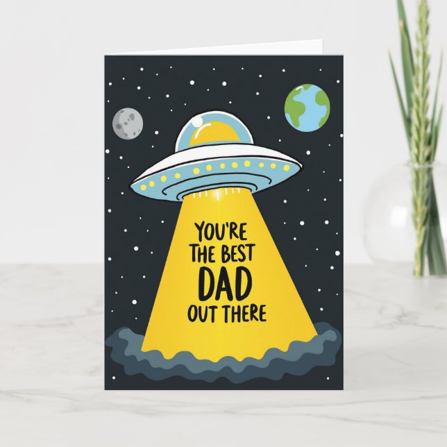 Sweet Fathers Day Space Beam Card (Front)