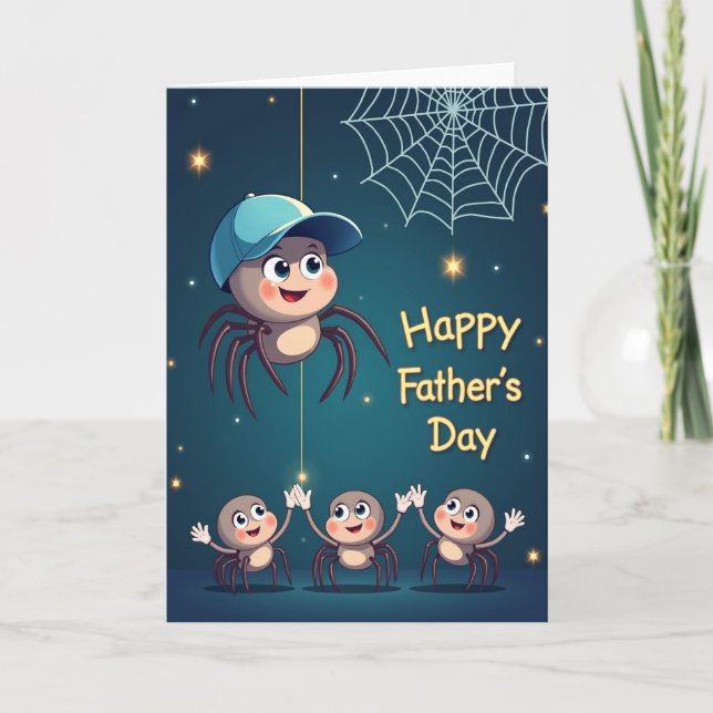 Sweet Fathers Day Spider Card (Front)