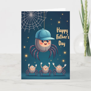 Sweet Fathers Day Spider Family Card