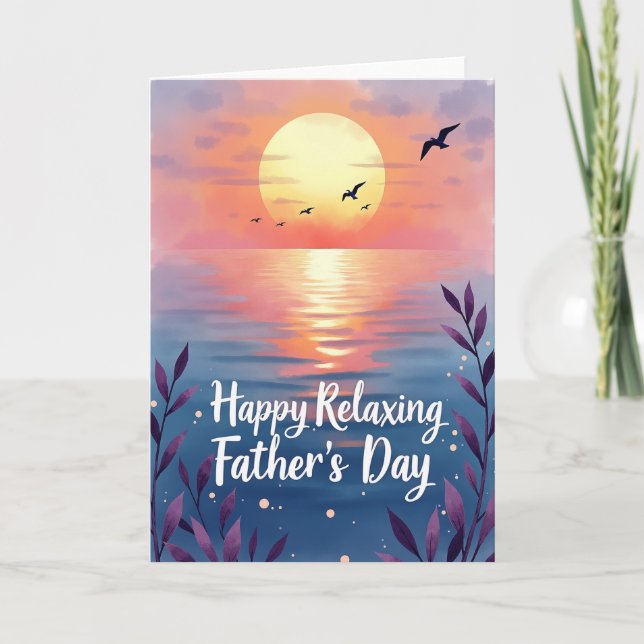 Sweet Fathers Day Sunset Card (Front)