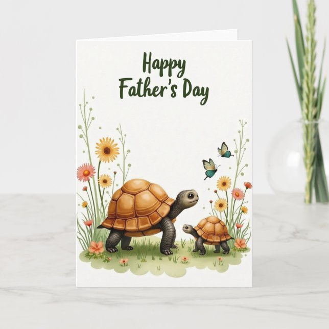 Sweet Fathers Day Tortoise Card (Front)