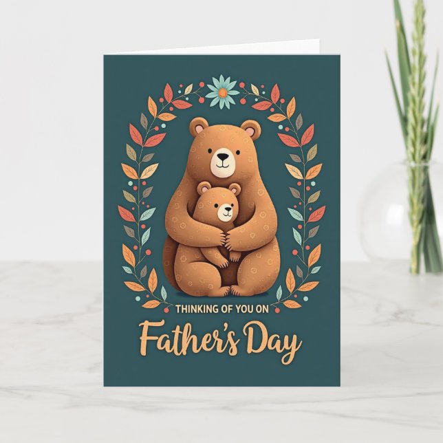 Sweet Fathers Day Wreath Card (Front)