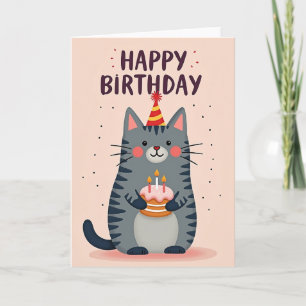 Sweet Feline Cake Card
