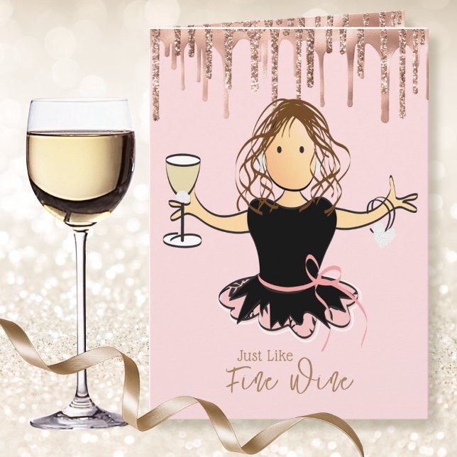  Sweet Female Cartoon Feminine Glitter Birthday   Card (Creator Uploaded)