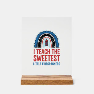 Sweet Firecracker Teacher Vintage Vector Shirt_1 Acrylic Sign