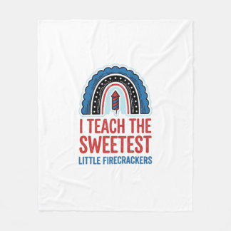 Sweet Firecracker Teacher Vintage Vector Shirt_1 Fleece Blanket