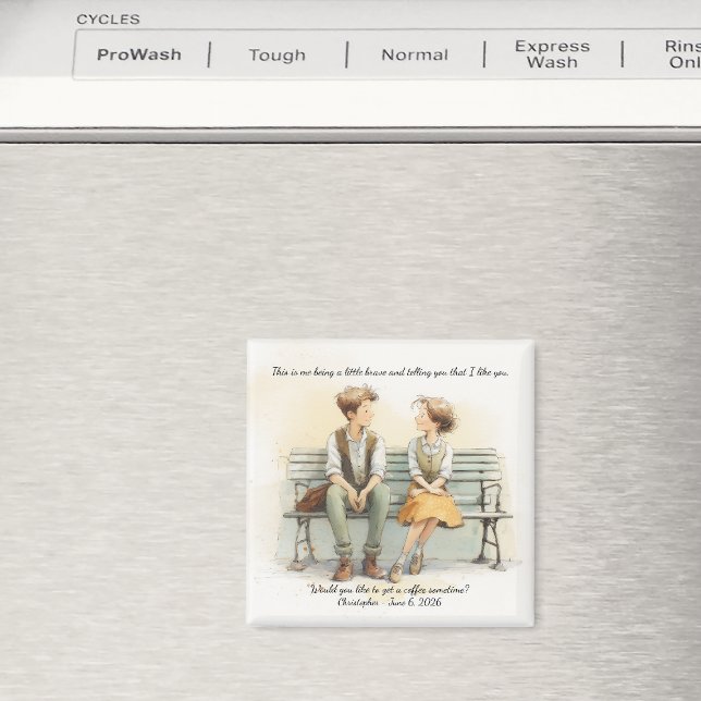 Sweet First Date Coffee Confession Magnet (Creator Uploaded)