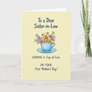 Sweet First Mothers Day Bear Card
