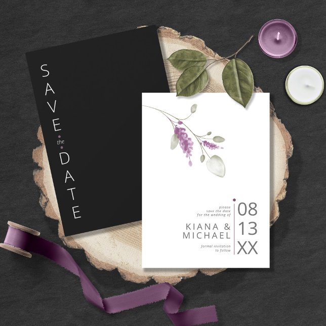 Sweet Floral Arch Wedding Lilac ID998 Save The Date (Creator Uploaded)