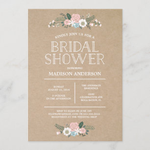 Sweet Floral Bridal Shower Invitation
