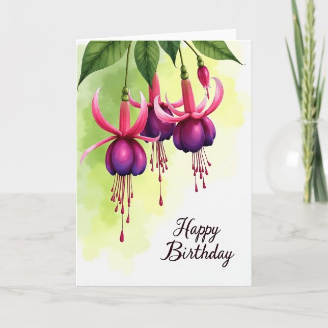 Sweet Floral Cascade Card (Front)