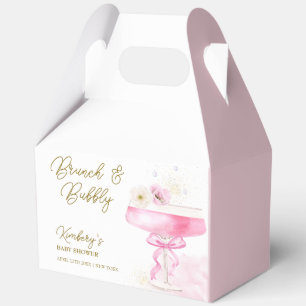 Sweet Floral Champagne Brunch Bubbly Baby Shower  Favour Box