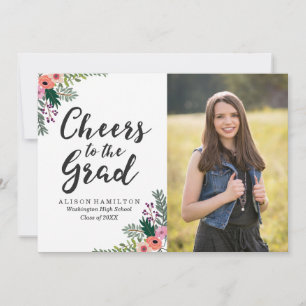 Sweet Floral   Graduation Announcement