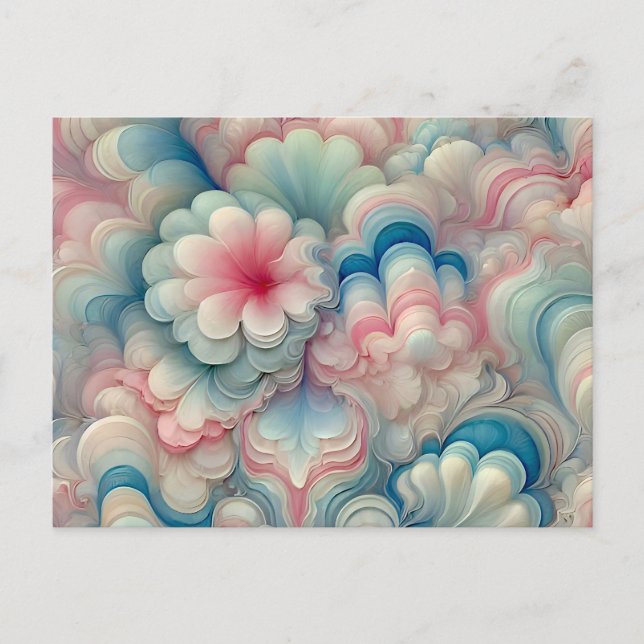  Sweet floral pastel pattern ~ Postcard (Front)