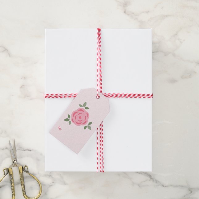 Sweet Floral Pattern Gift Tags (With Twine)