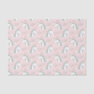 Sweet Floral Unicorn Pattern Tissue Paper
