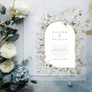 Sweet Floral Wedding Arch Transparent ID1045 Acrylic Invitations