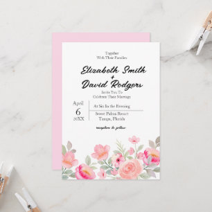 Sweet Floral Wedding Invitation