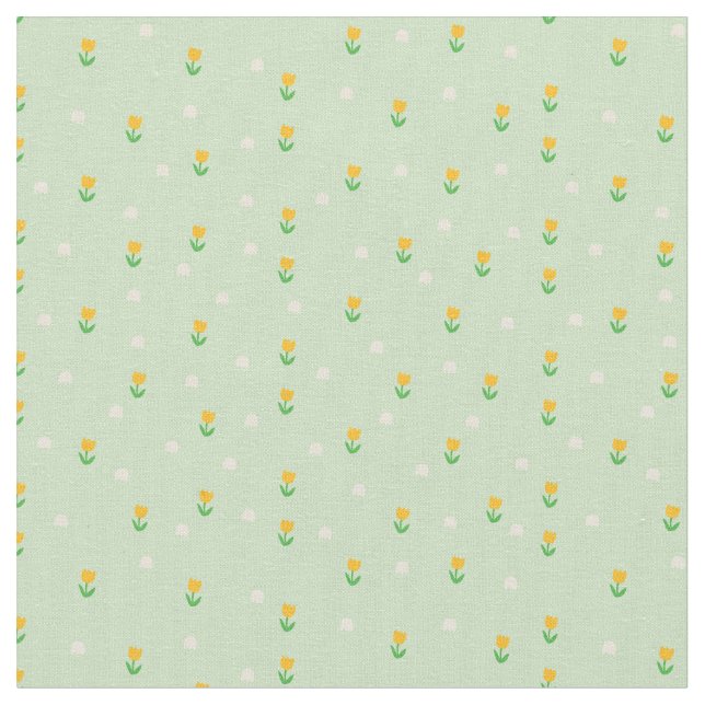 Sweet Flowers Combed Cotton (56" width) Fabric (Close Up)
