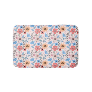 Sweet Flowers & Little Hearts Bath Mat