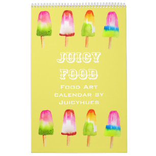 Sweet food cute modern illustration girl calendar