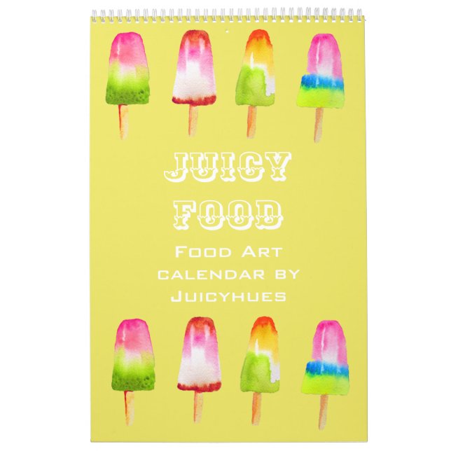Sweet food cute modern illustration girl calendar (Cover)