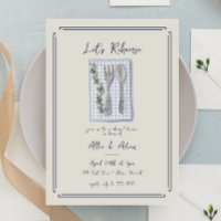 Sweet Fork Spoon Gingham Greenery Rehearsal Dinner