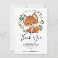 Sweet Fox Greenery Forest Baby Shower Birthday