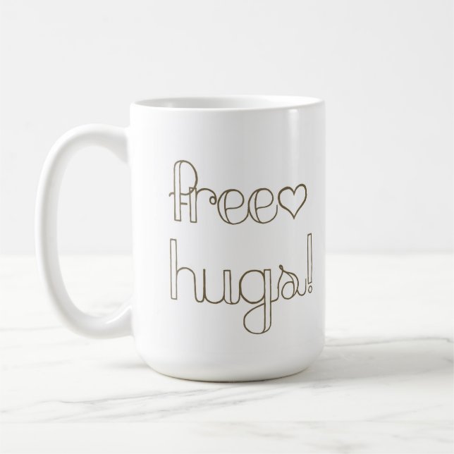 Sweet Free Hugs Heart Mug (Left)