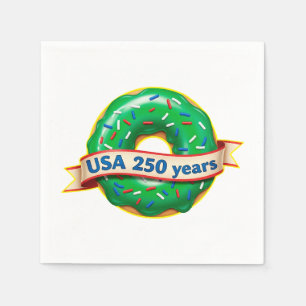 Sweet Freedom Donut USA 250 Years Napkin