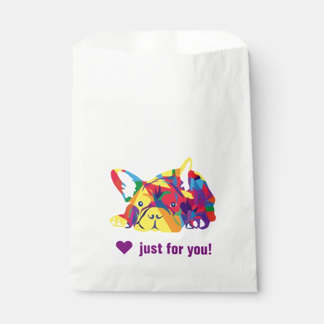 Sweet French Bulldog Favour Bag (Front)
