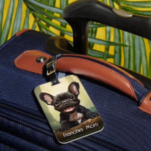 😍Sweet Frenchie puppy in a forest Luggage Tag