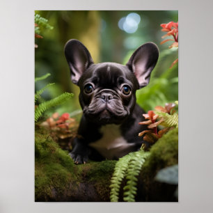 🐶💛Sweet Frenchie puppy in a jungle Poster