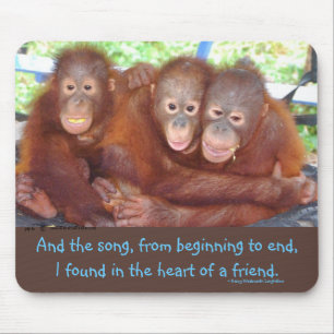 Sweet Friend Hug Three's a crowd Mouse Pad