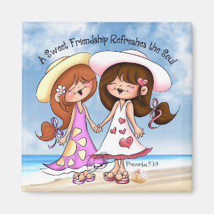 Sweet Friendship Art Magents by Dina Gerner Magnet