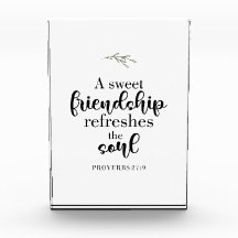 Sweet Friendship Bible Verse Hand Lettering Quote