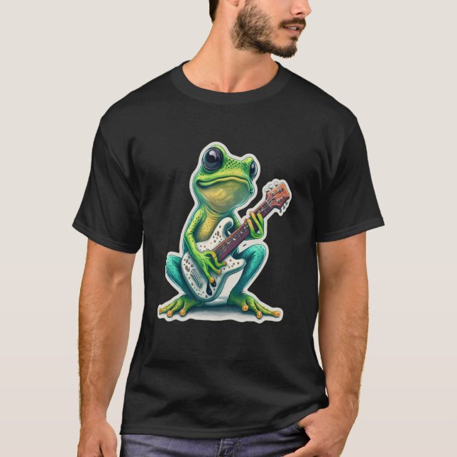 Sweet Frog Amphibian Guitar Rock Guitar Player Abs T-Shirt (Front)