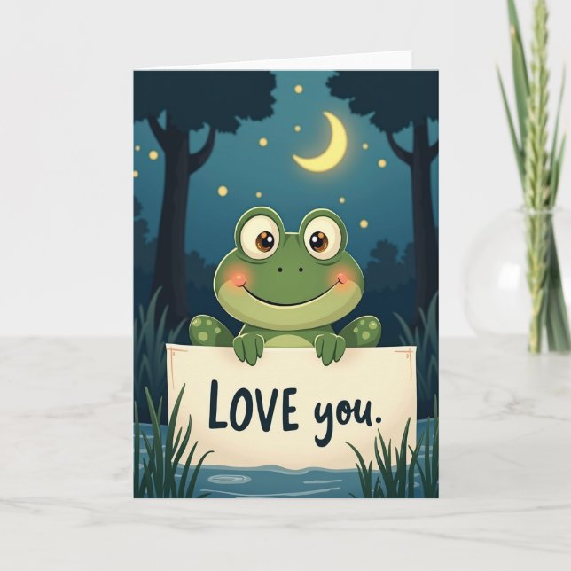 Sweet Frog Love You Card (Front)