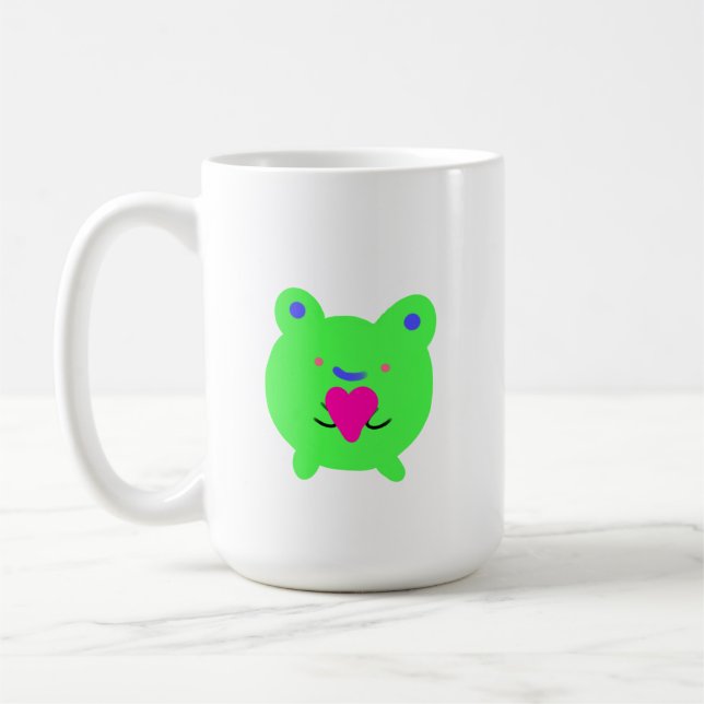Sweet Frog with Heart Coffee Mug (Left)