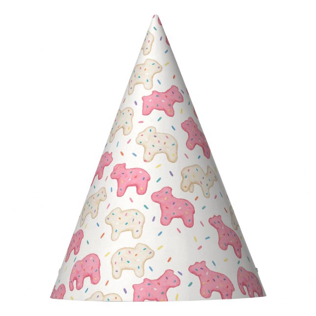 Sweet Frosted Animal Cookie Party Hat (Front)