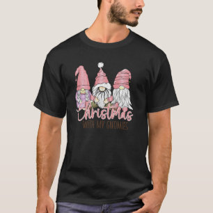 Sweet Frosty Snowman in Pink T-Shirt