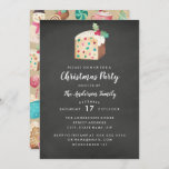 Sweet Fruitcake Chalkboard Christmas Party Card<br><div class="desc">Matching Christmas Collection in the Little Bayleigh Store!</div>