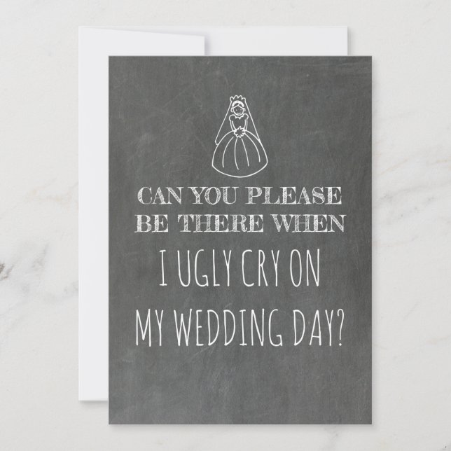 Sweet Funny Bridesmaid / Maid of Honour Proposal Invitation (Front)